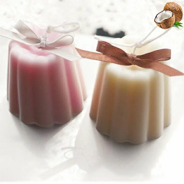 Simple Decorative Candle Coconut Scent - Two Candles